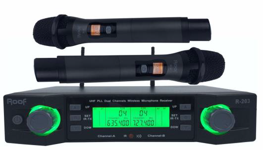 R-203 UHF DİJİTAL İKİ KANAL WIRELESS MİKROFON (EL+EL)