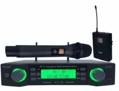 R-203 UHF DİJİTAL İKİ KANAL WIRELESS MİKROFON (EL+YAKA)