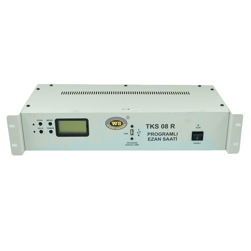 TKS 08R PROGRAMLI EZAN SAATİ (RACK TİPİ)